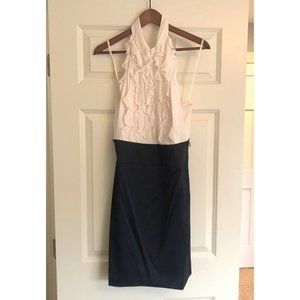 UNWORN: BCBGMaxAzria White & Navy Cocktail Dress